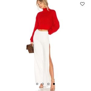 Lovers and Friends Take it Higher slit white pants